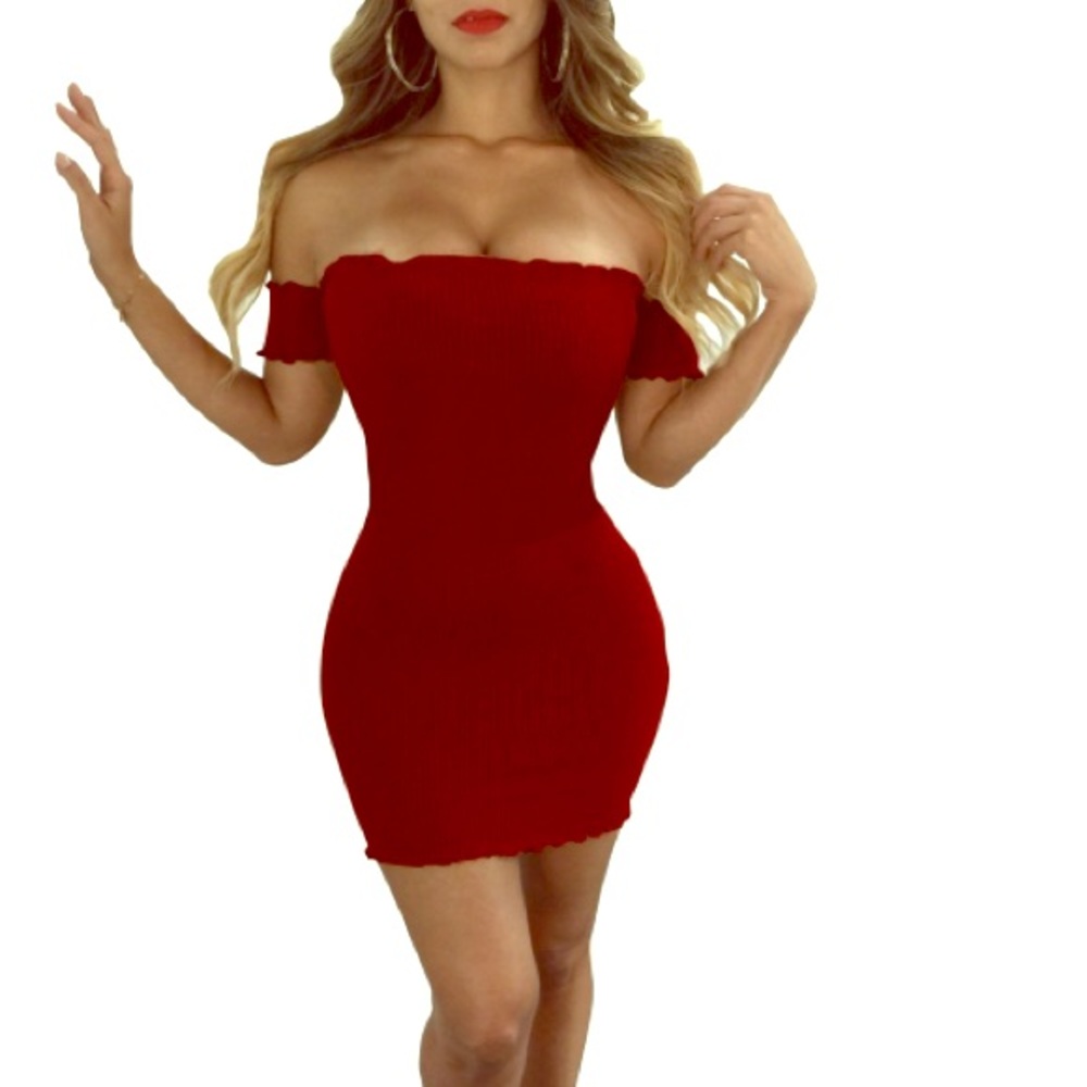 Off shoulder red dress Brand new